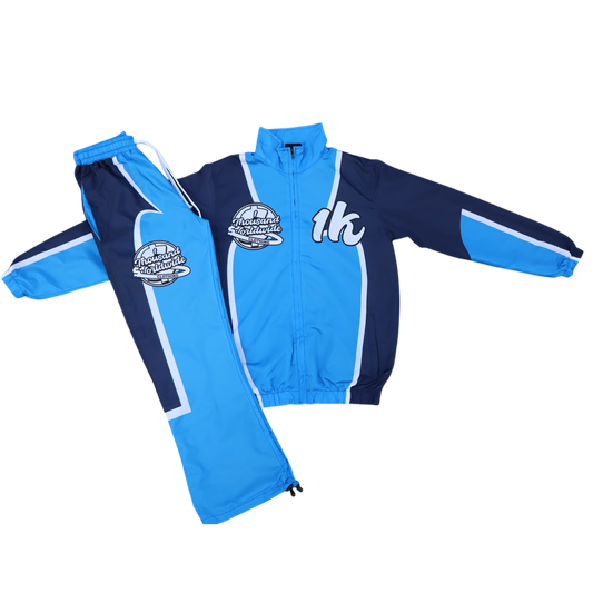 1K Worldwide Windbreaker Flared Set (Blue/White)